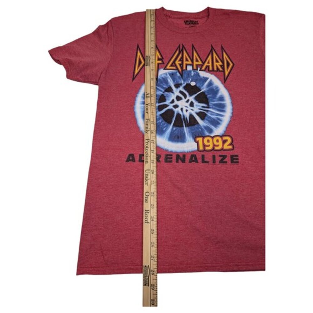 Def Leppard Adrenalize 1992 Rock and Roll‎ Music Band Shirt Adult Large Red - Picture 7 of 7